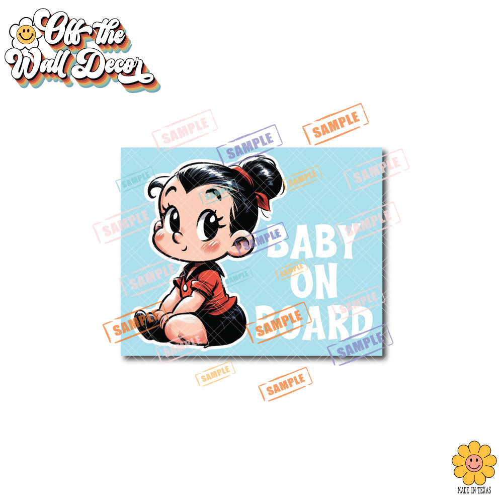 Baby Olive Oyl | Baby on Board | Suction Cup Sign, Magnet OR Vinyl Decal Sticker
