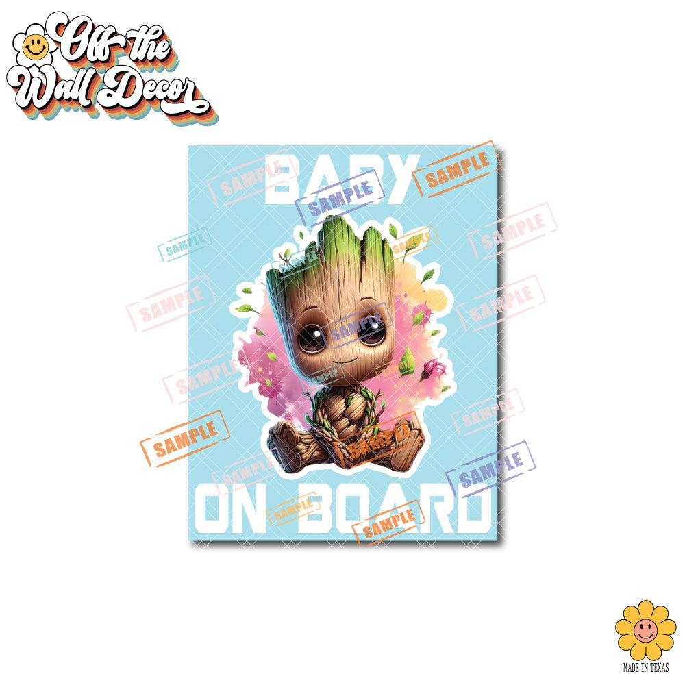 Baby Groot | Baby on Board | Suction Cup Sign, Magnet OR Vinyl Decal Sticker