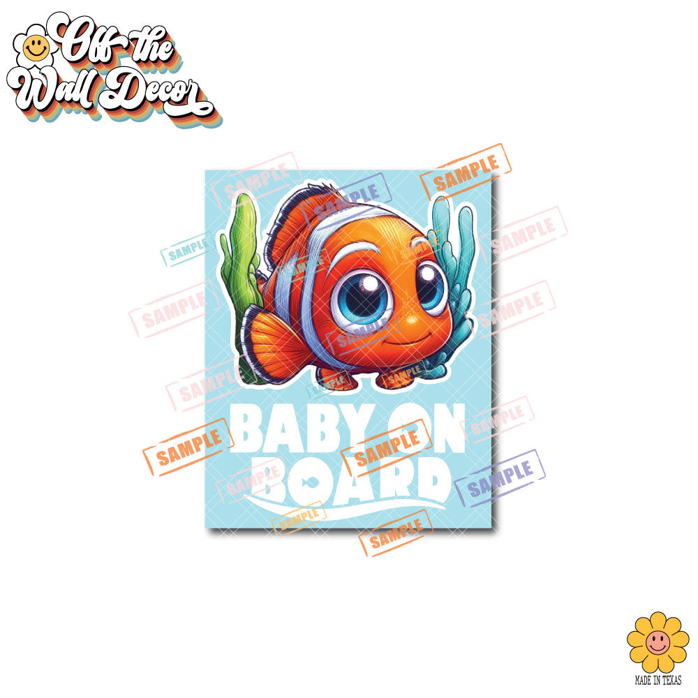 Little Nemo | Baby on Board | Suction Cup Sign, Magnet OR Vinyl Decal Sticker