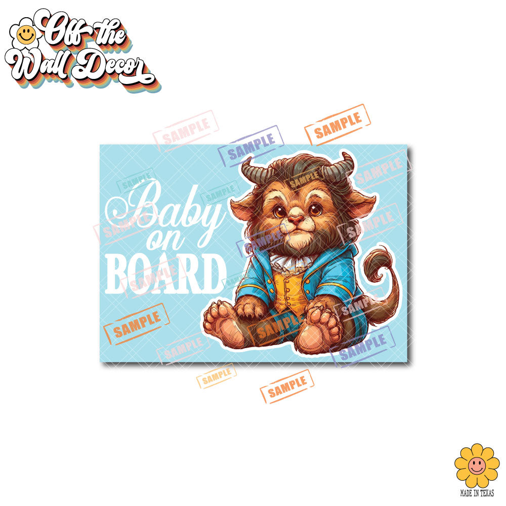 Baby Beast | Baby on Board | Suction Cup Sign, Magnet OR Vinyl Decal Sticker