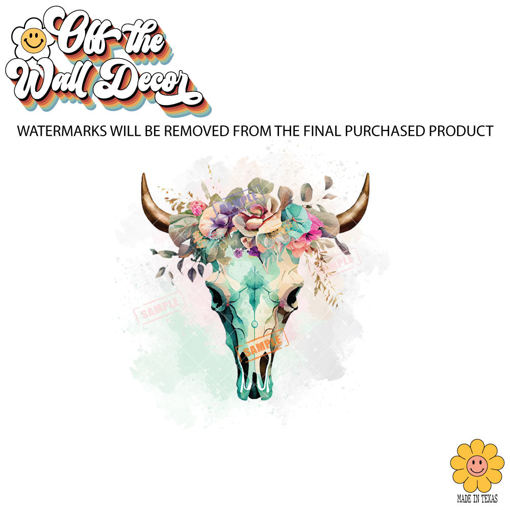 Floral Cow Skull | Potholders, Trivets, Hot pads, Oven mitts, Heat resistant, and Washable