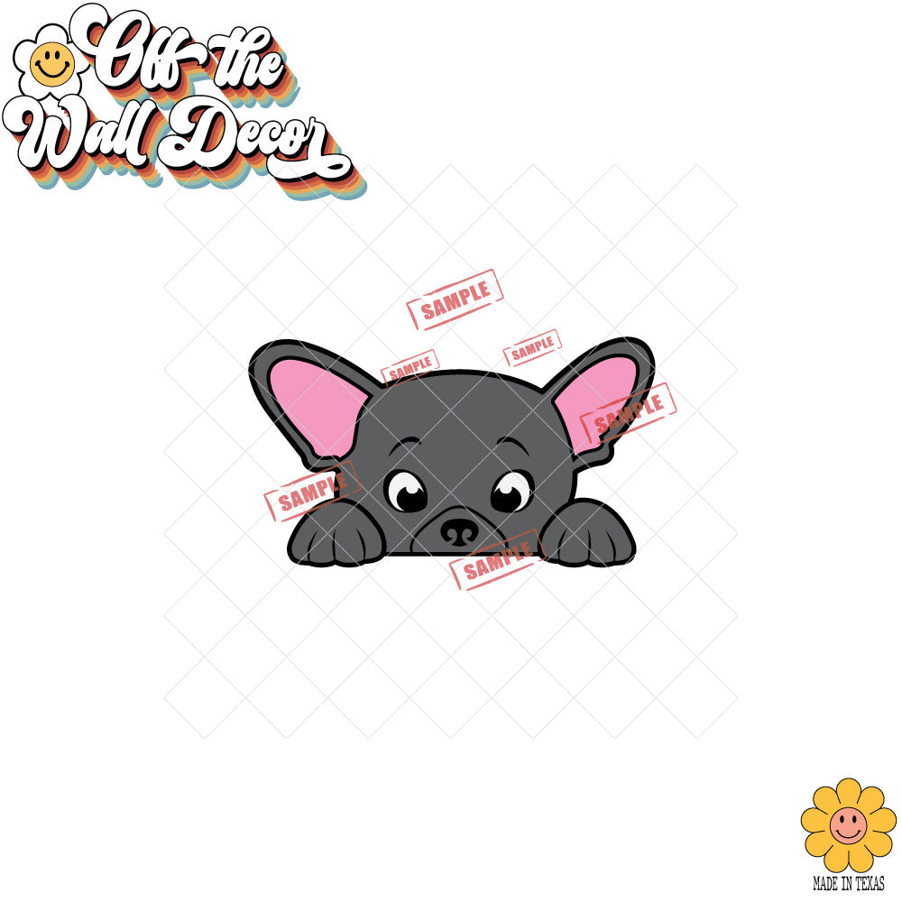 Peeking Chihuahua | Car/Truck Sticker, Automotive Decals, Car Bling Stickers and Decals, Pet Cat Dog Decal for Window