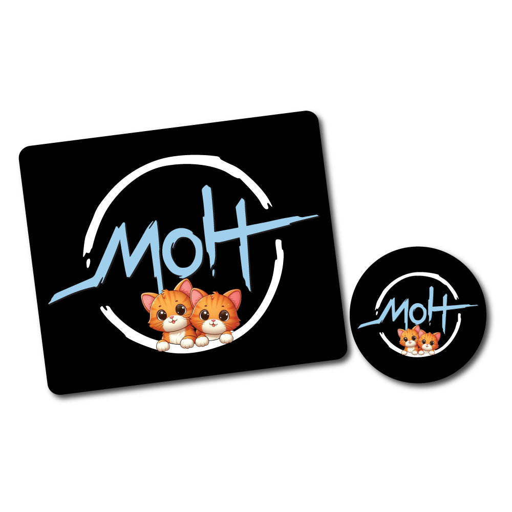 MOH | Desktop Mouse Pad with matching drink coaster