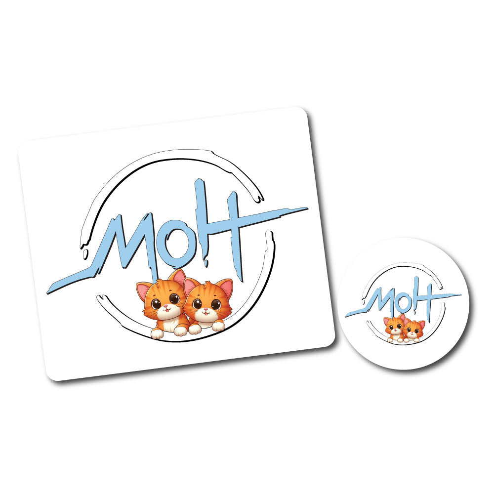 MOH | Desktop Mouse Pad with matching drink coaster