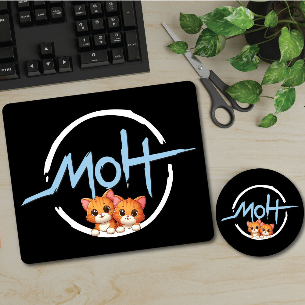 MOH | Desktop Mouse Pad with matching drink coaster