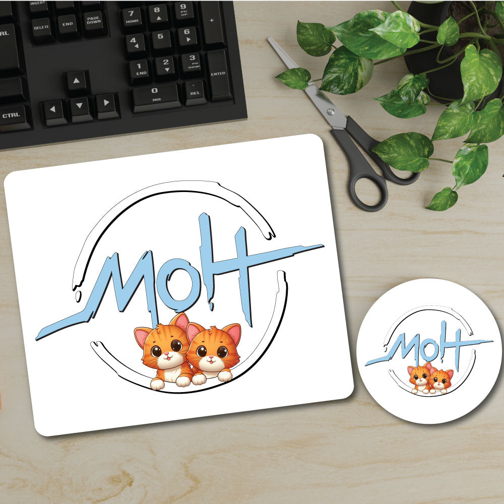 MOH | Desktop Mouse Pad with matching drink coaster