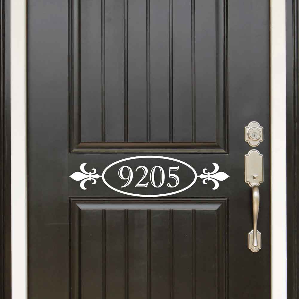 Fleur De Lis House Numbers | Home Decor, Front Door Decoration, Welcome, Vinyl Decal Sticker