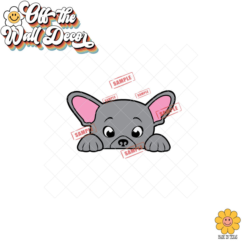 Peeking Chihuahua | Car/Truck Sticker, Automotive Decals, Car Bling Stickers and Decals, Pet Cat Dog Decal for Window