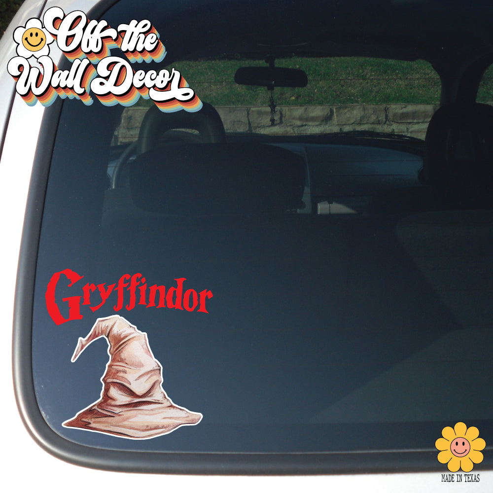 Gryffindor Sorting Hat | Vehicle Window, Vinyl decal sticker