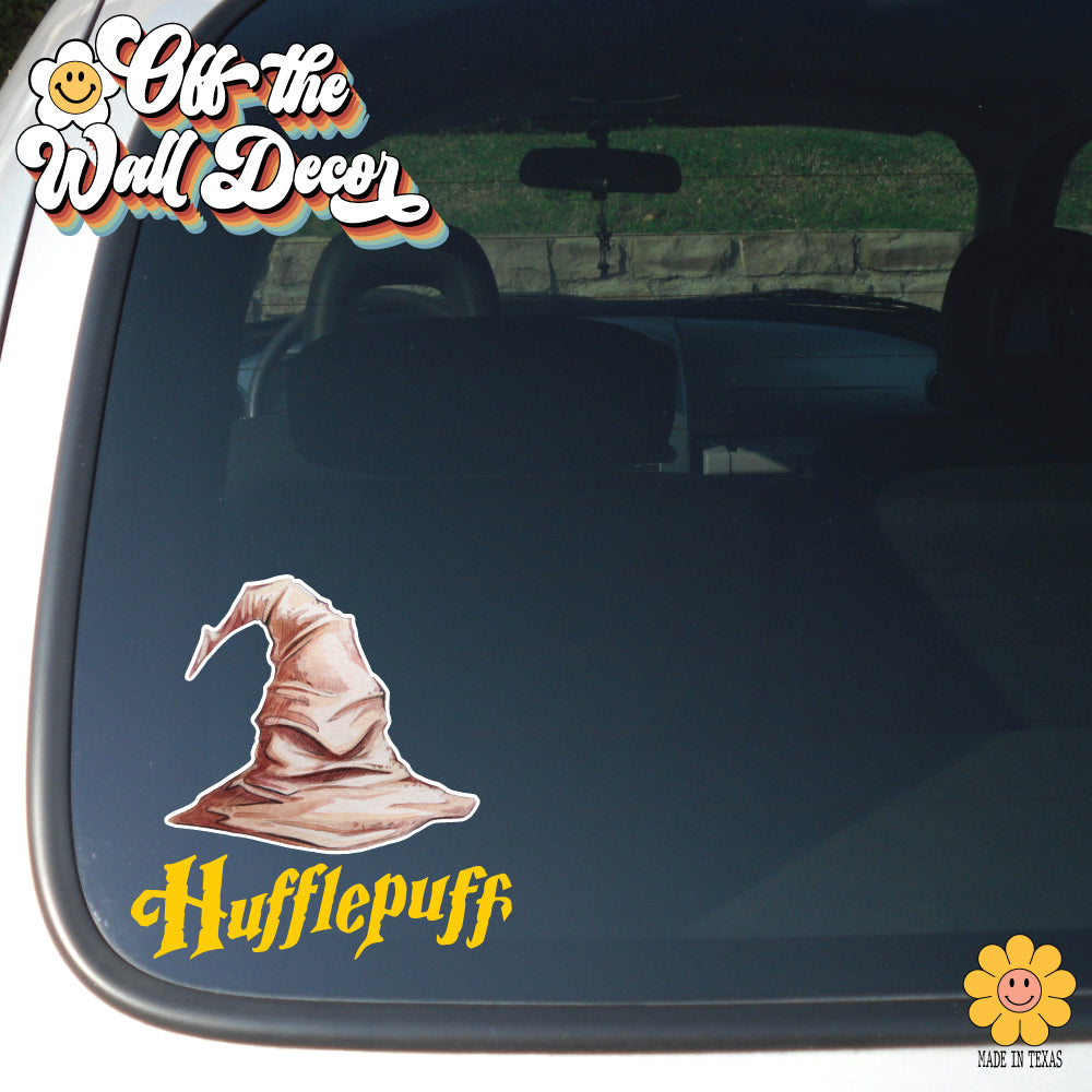 Hufflepuff Sorting Hat | Vehicle Window, Vinyl decal sticker