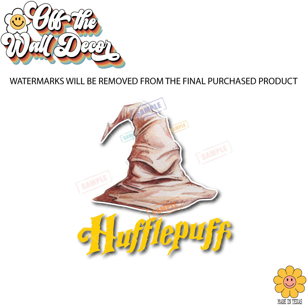 Hufflepuff Sorting Hat | Vehicle Window, Vinyl decal sticker