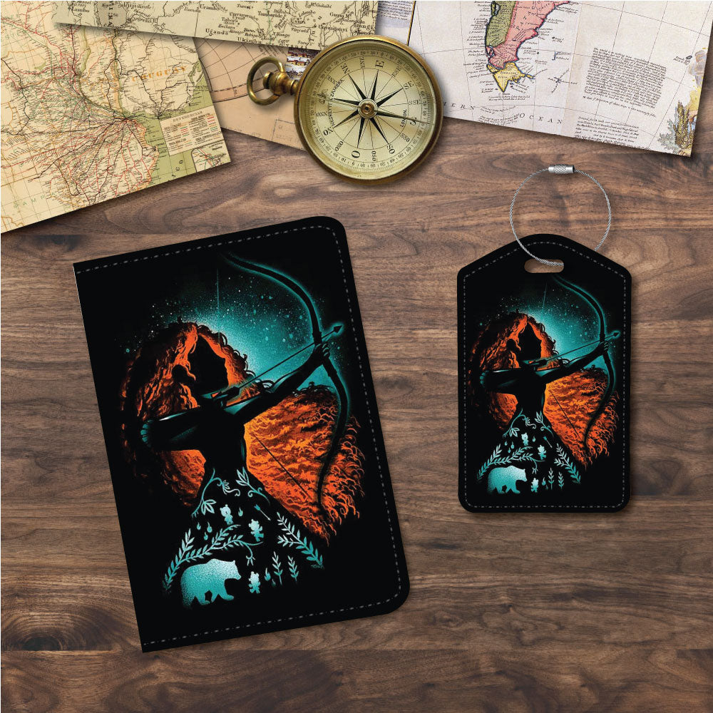 Princess Merida Silhouette | Passport Holder & Luggage Tag