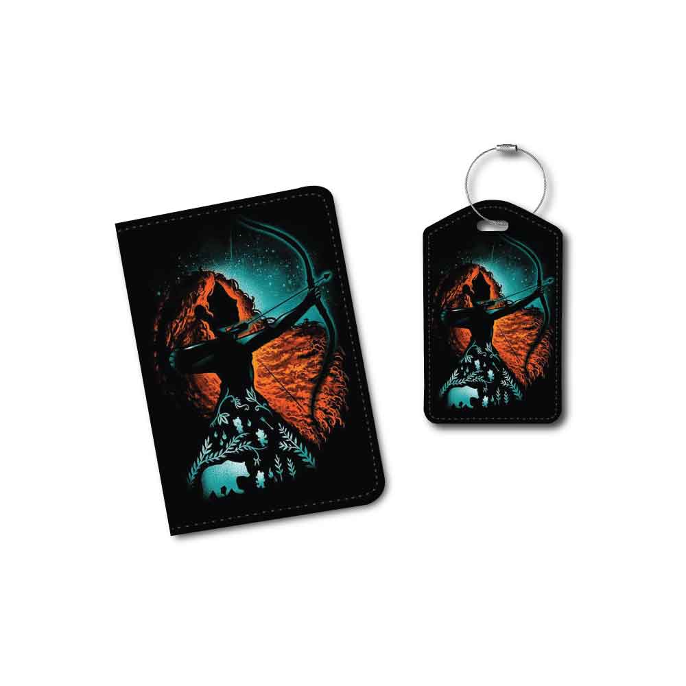 Princess Merida Silhouette | Passport Holder & Luggage Tag