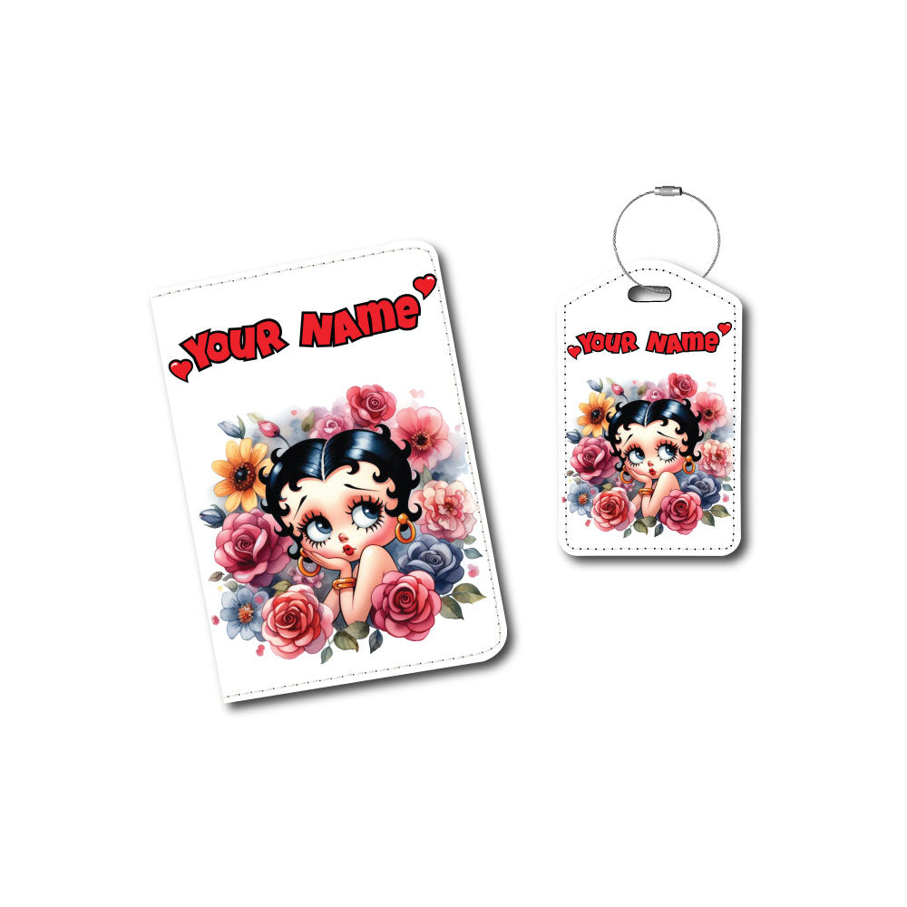 Betty Boop Floral Fair | Passport Holder & Luggage Tag