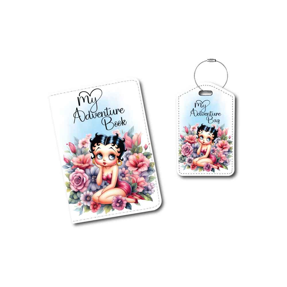 Betty Boop Flowers | Passport Holder & Luggage Tag