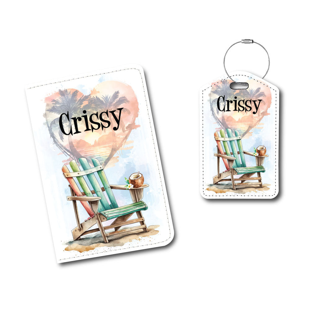 Beach Chair | Passport Holder & Luggage Tag