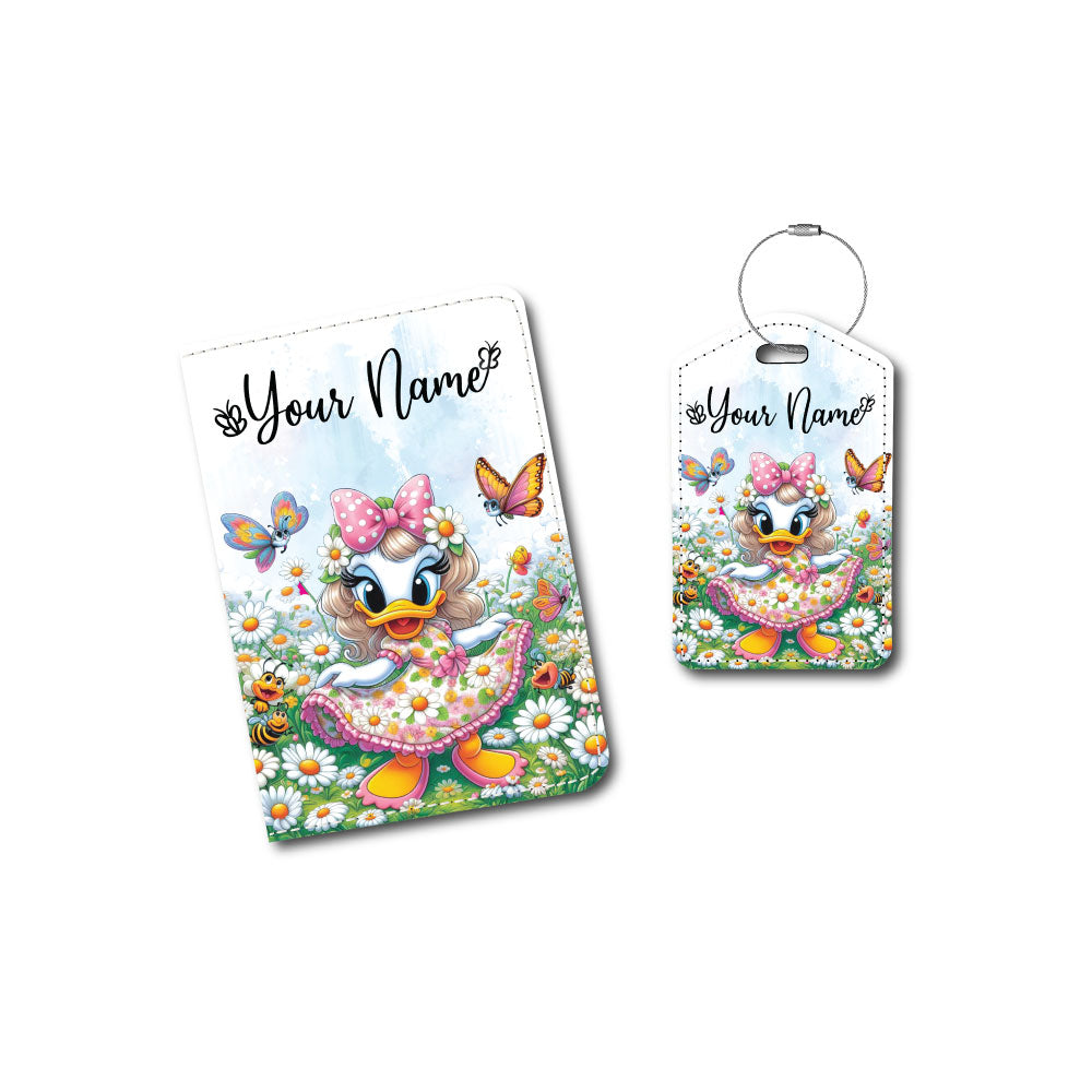Daisy Duck in Pink | Passport Holder & Luggage Tag