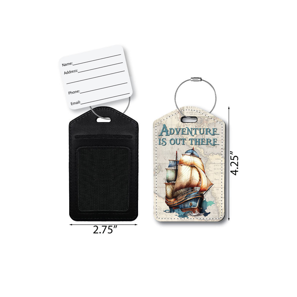 Adventure is out there | Passport Holder & Luggage Tag | Ship