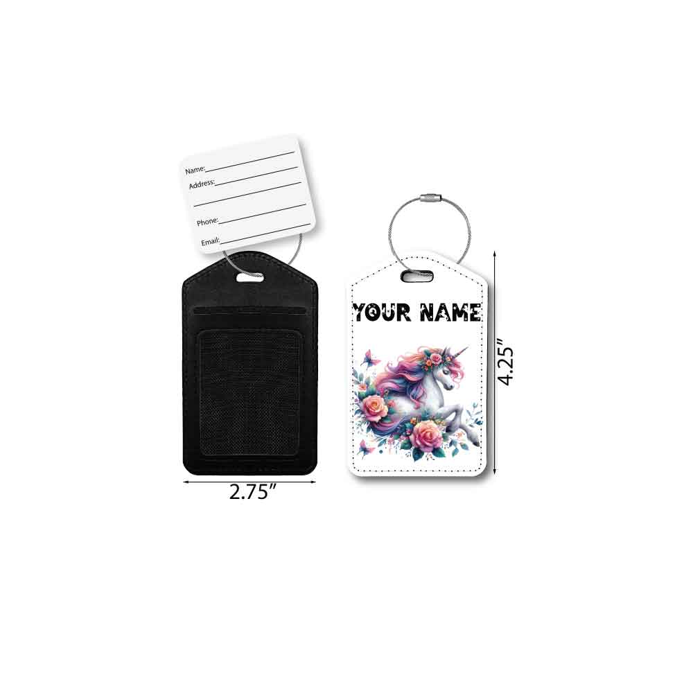 Floral Unicorn | Passport Holder & Luggage Tag