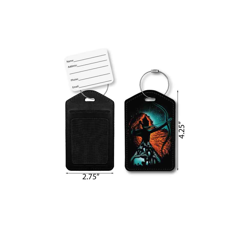 Princess Merida Silhouette | Passport Holder & Luggage Tag