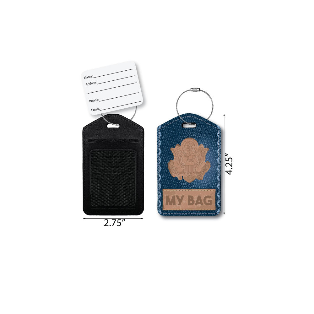 Blue Jean Look Denim and Lace | Passport Holder & Luggage Tag