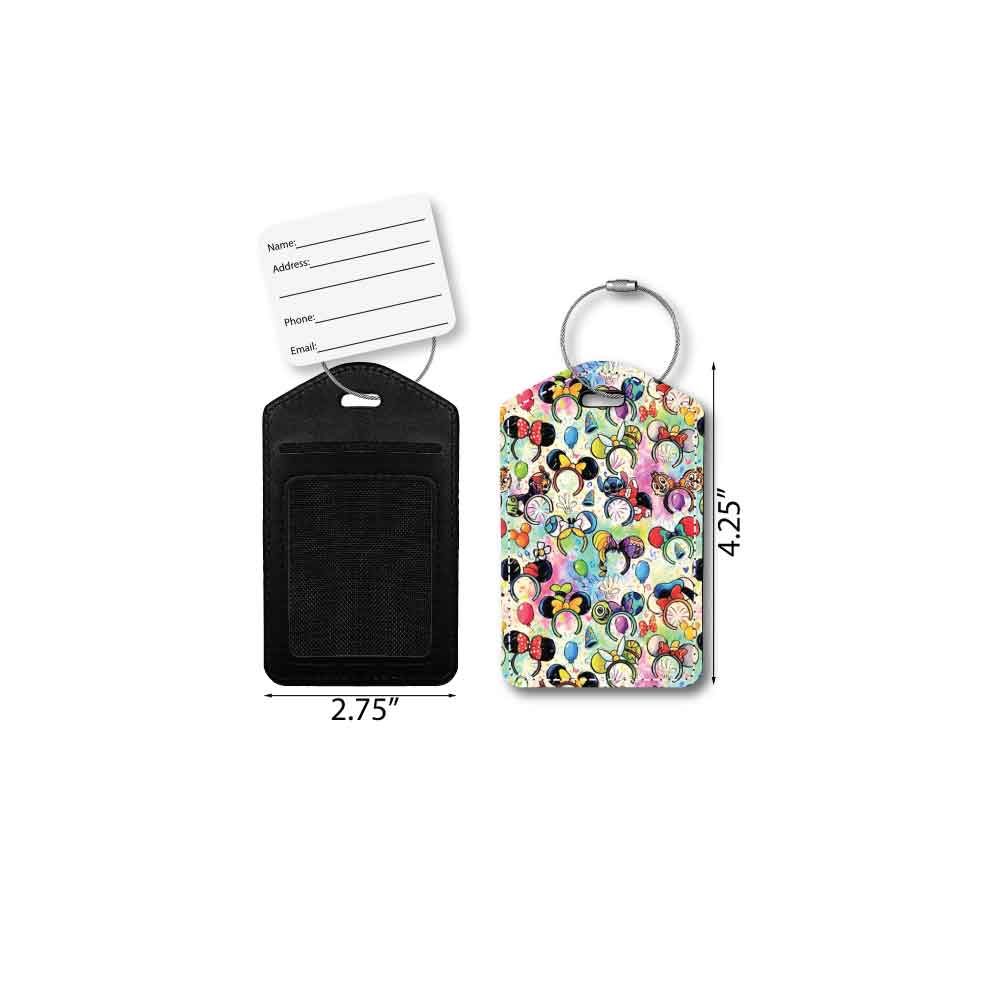 Mouse Ears Collage Fabric | Passport Holder & Luggage Tag