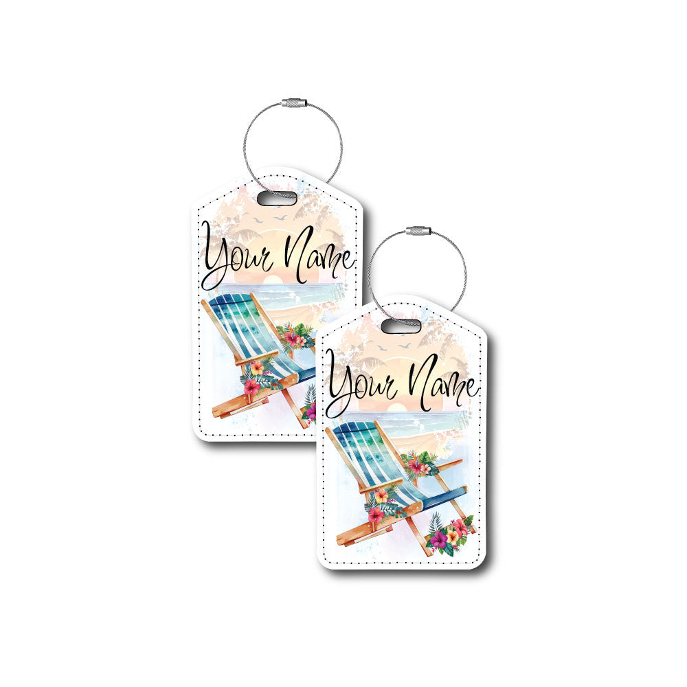 Floral Beach Chair | Passport Holder & Luggage Tag