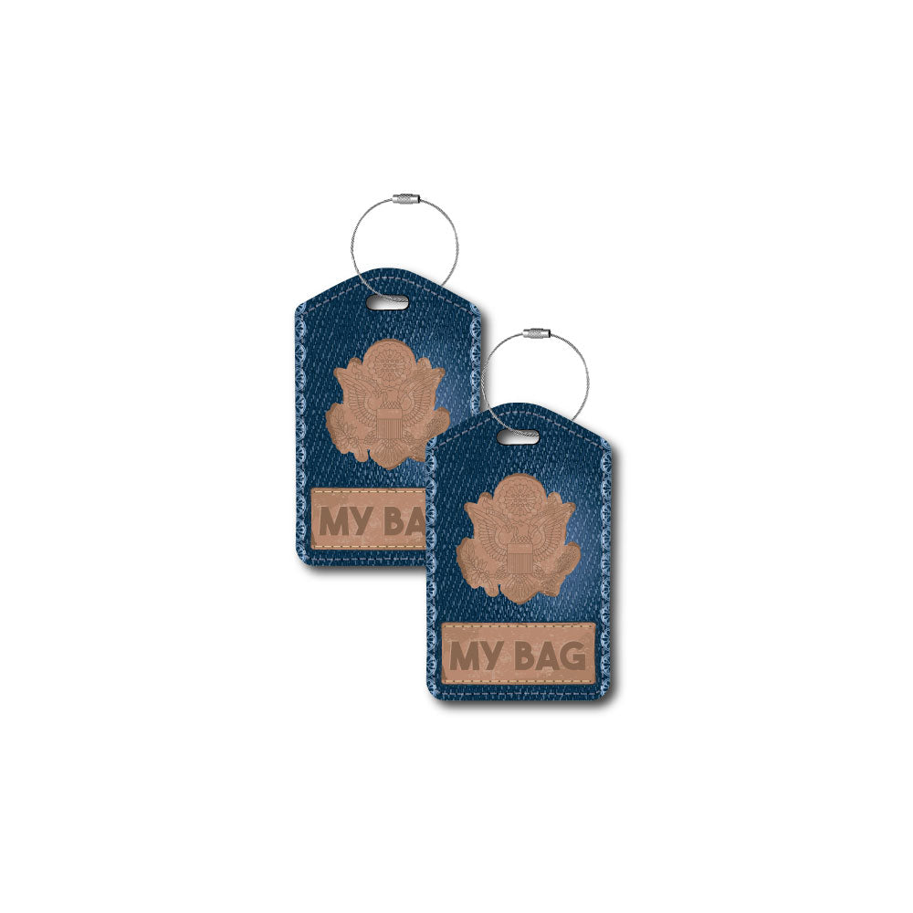 Blue Jean Look Denim and Lace | Passport Holder & Luggage Tag