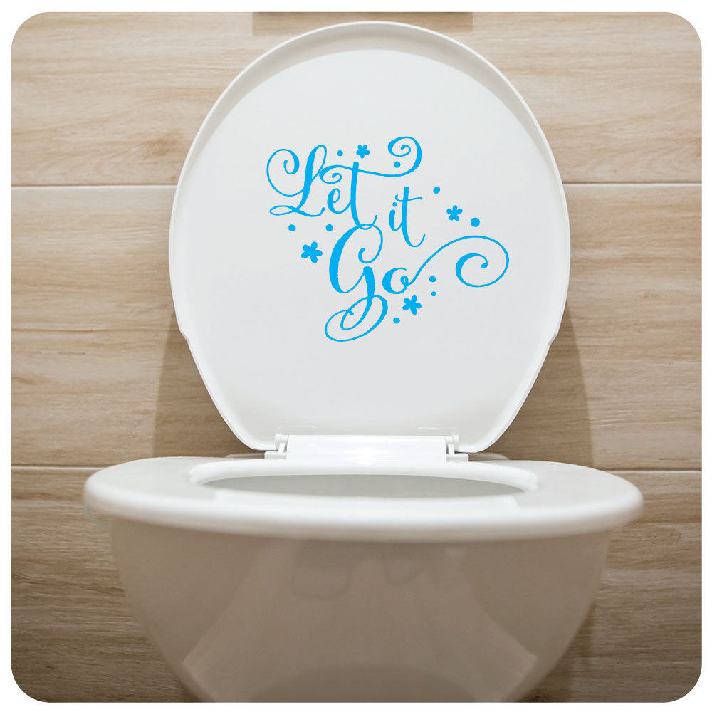 Let it Go | Bathroom Decor, Vinyl Decal Toilet Sign