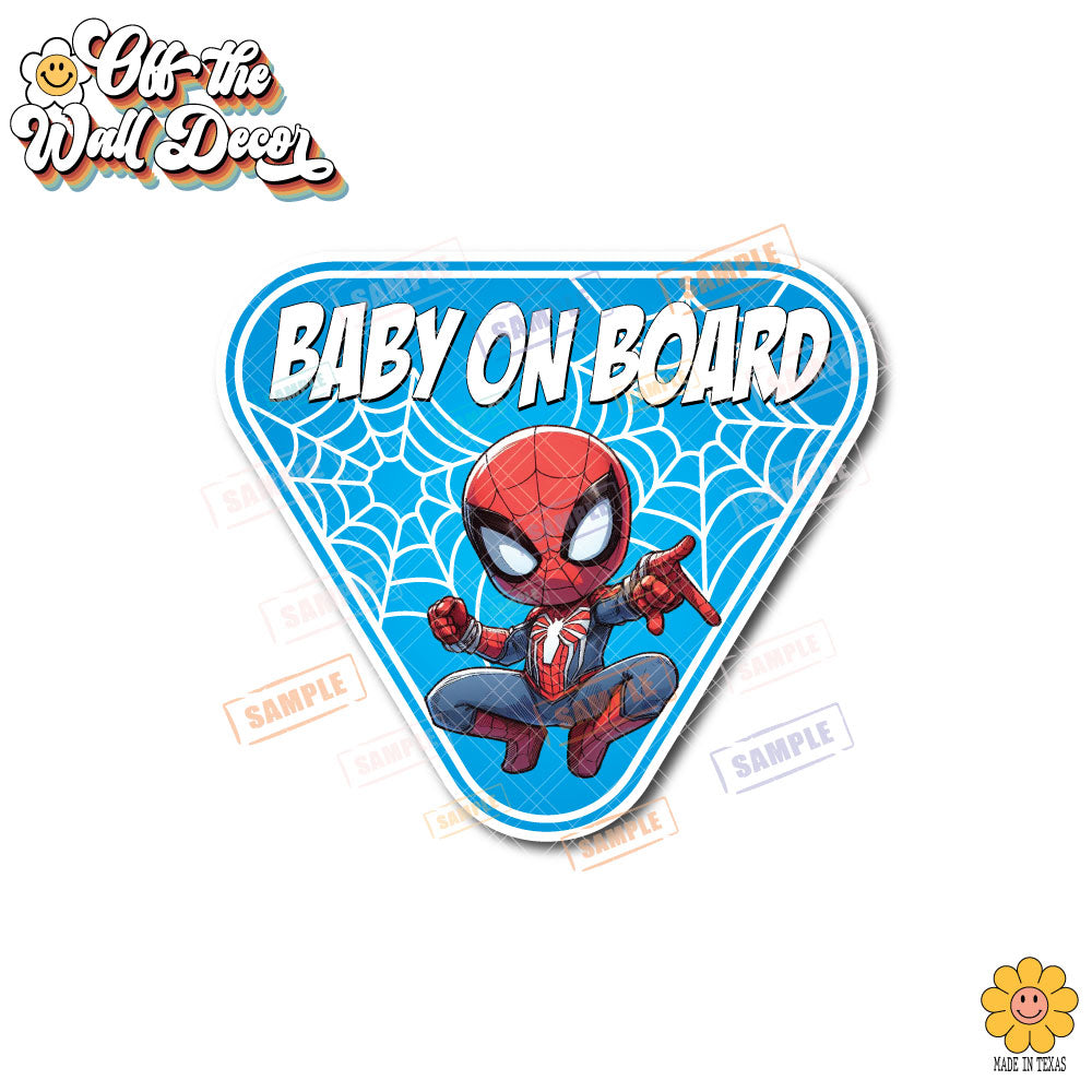 Hero Baby Spidey | Baby on Board | Suction Cup Sign, Magnet OR Vinyl Decal Sticker