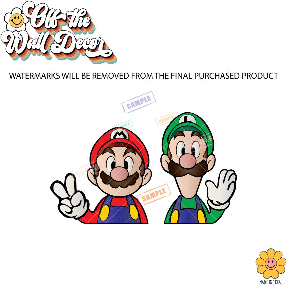 Hello Mario & Luigi | Vehicle Window, Vinyl decal sticker