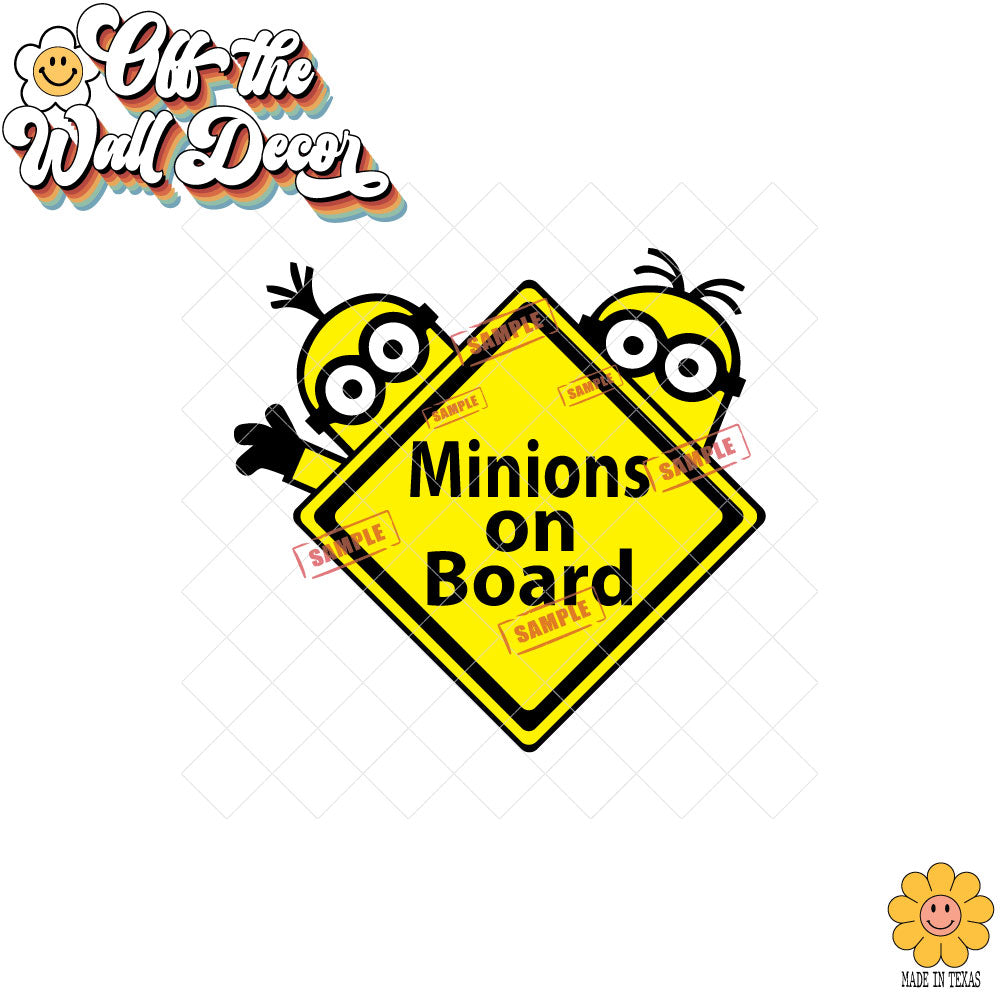 Minions | Baby on Board | Magnet OR Vinyl Decal Sticker