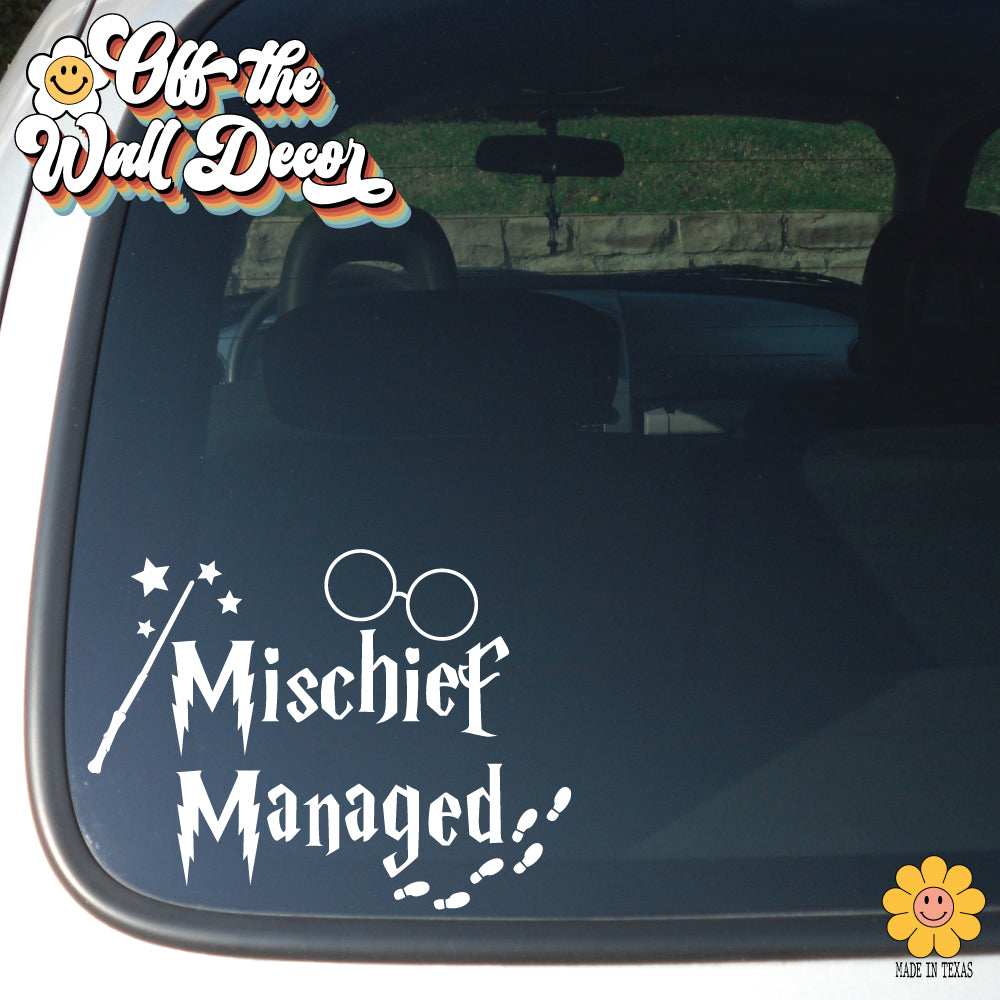 Mischief Managed | Vehicle Window, Vinyl decal sticker