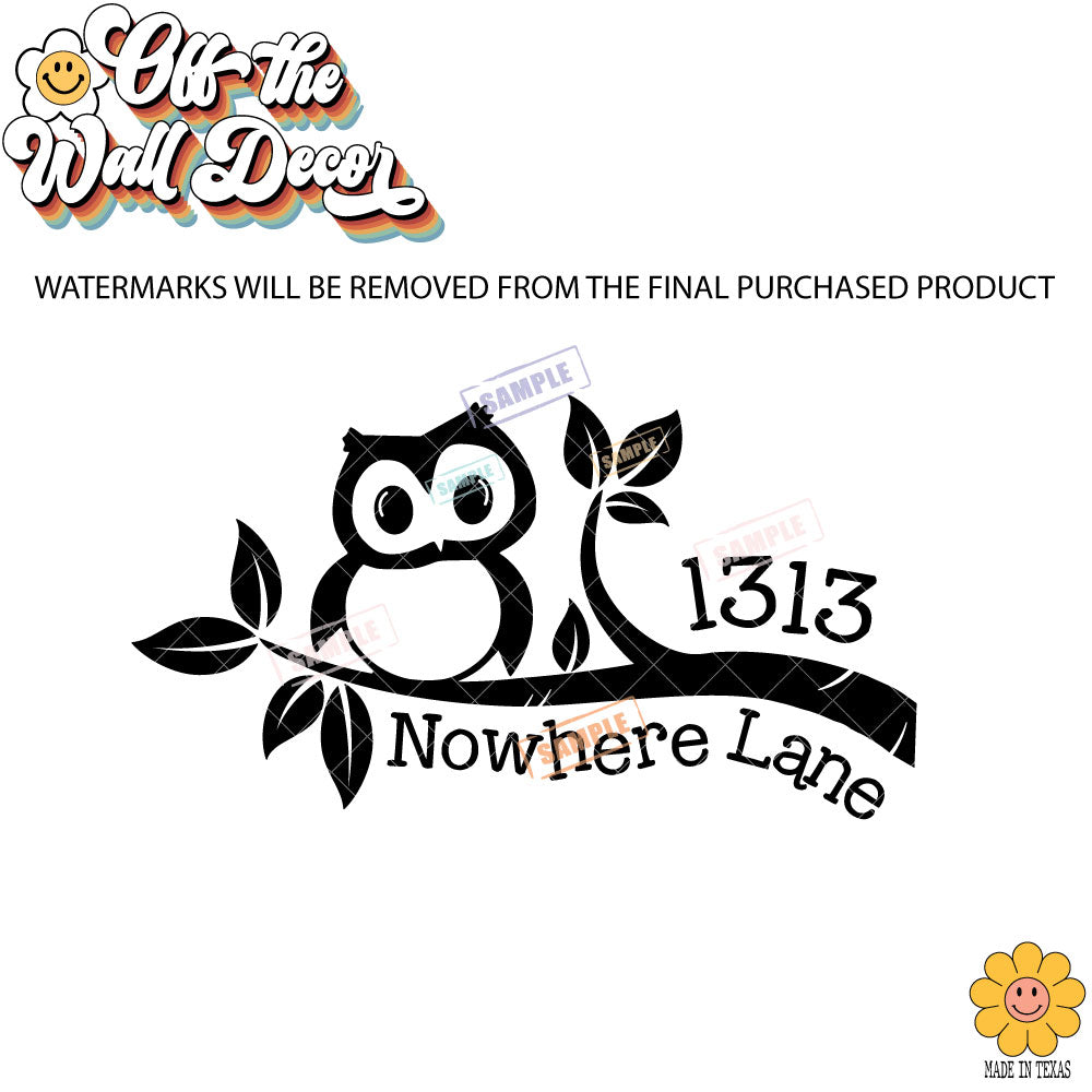 Owl Mailbox Decals | Personalized Mailbox Address Decal - Customized Vinyl Sticker for Mailboxes Outdoor