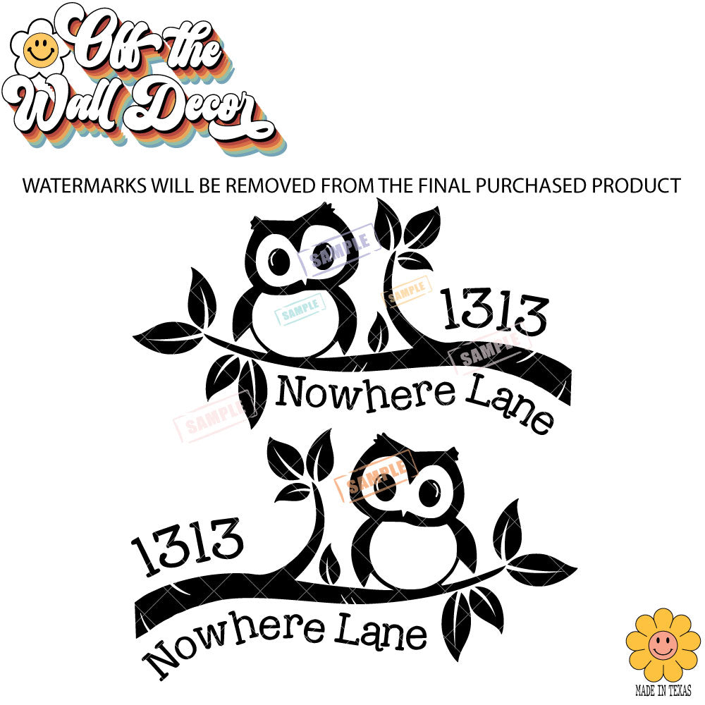 Owl Mailbox Decals | Personalized Mailbox Address Decal - Customized Vinyl Sticker for Mailboxes Outdoor