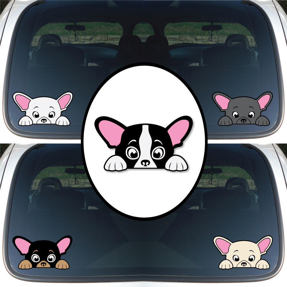 Peeking Chihuahua | Car/Truck Sticker, Automotive Decals, Car Bling Stickers and Decals, Pet Cat Dog Decal for Window
