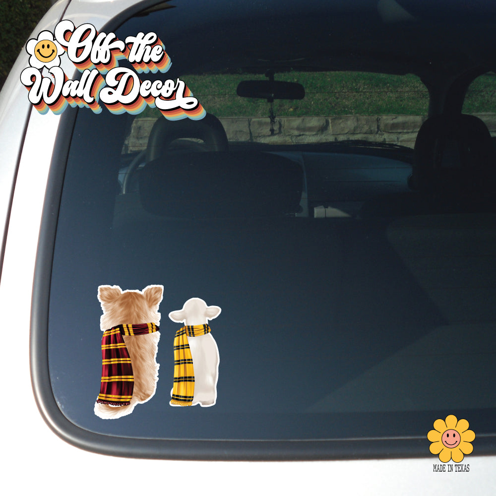 Pets for Family Vinyl Stickers | Car/Truck Sticker, Automotive Decals, Family Car Bling Stickers and Decals, Pet Cat Dog Decal for Window