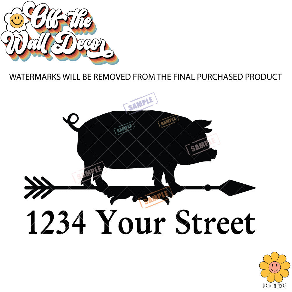 PIG | Personalized Mailbox Address Decal - Customized Vinyl Sticker for Mailboxes Outdoor