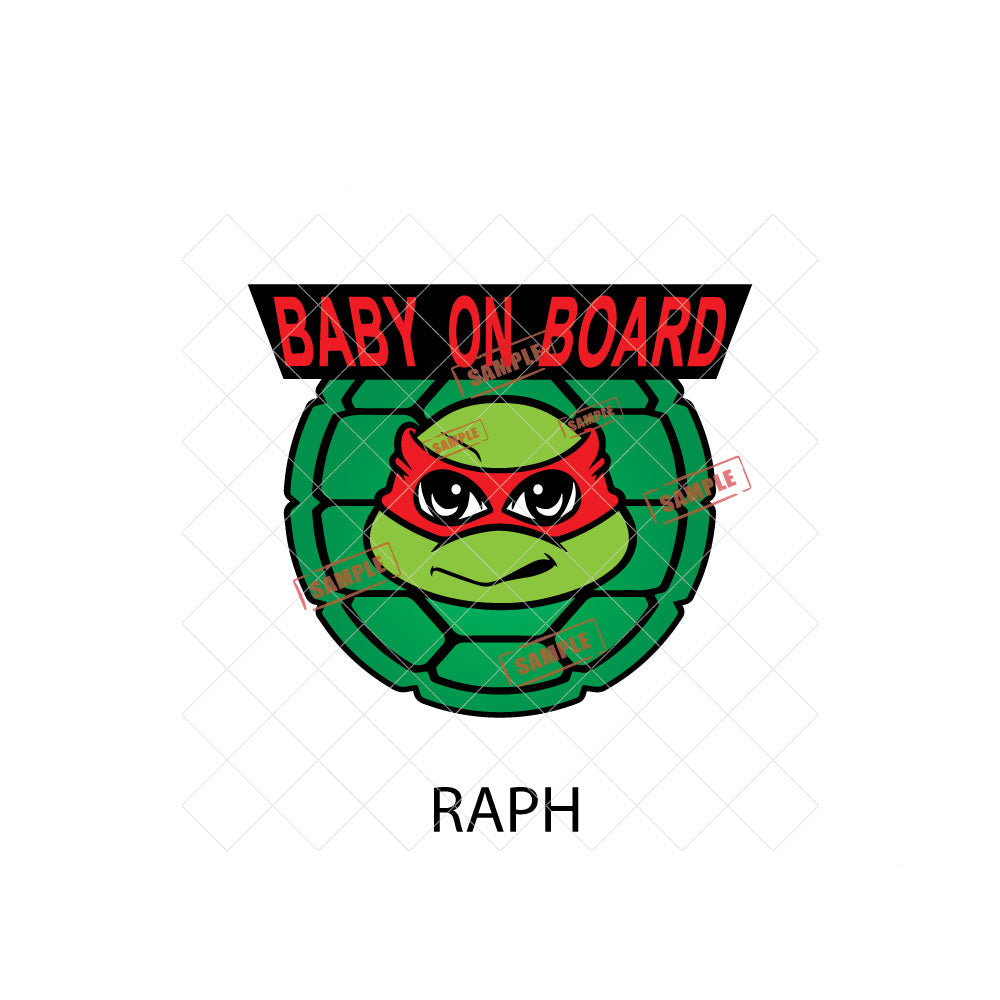 Turtle Characters | Baby on Board | Magnet OR Vinyl Decal Sticker