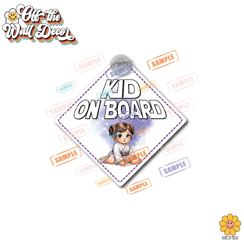 Baby Princess Leia | Baby on Board | Suction Cup Sign, Magnet OR Vinyl Decal Sticker