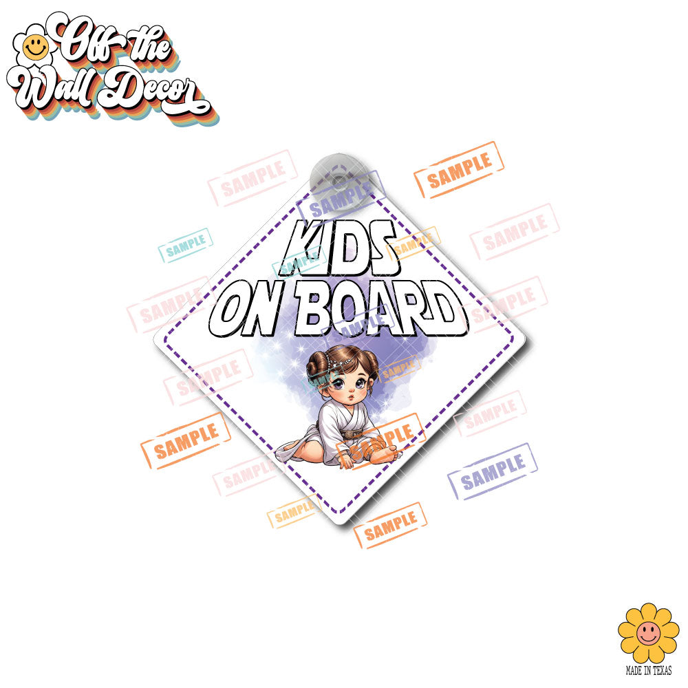 Baby Princess Leia | Baby on Board | Suction Cup Sign, Magnet OR Vinyl Decal Sticker