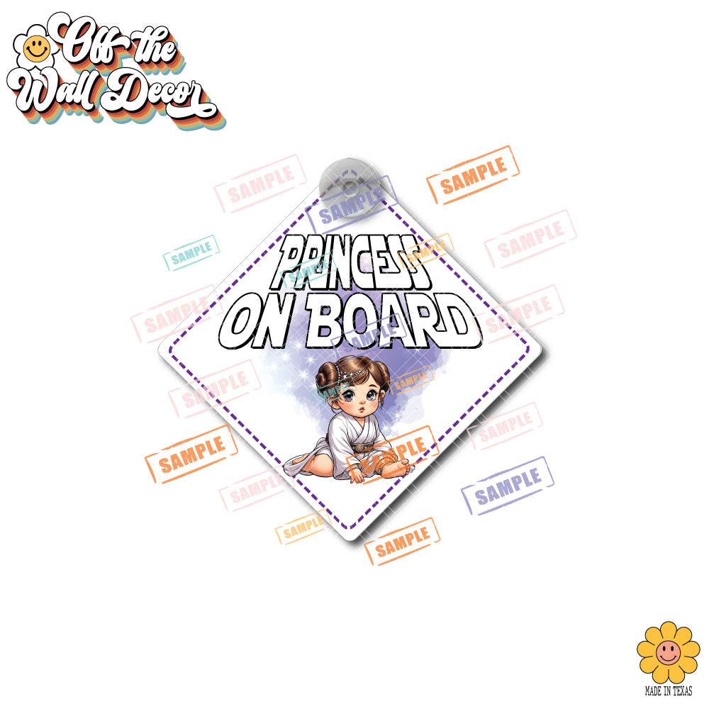Baby Princess Leia | Baby on Board | Suction Cup Sign, Magnet OR Vinyl Decal Sticker
