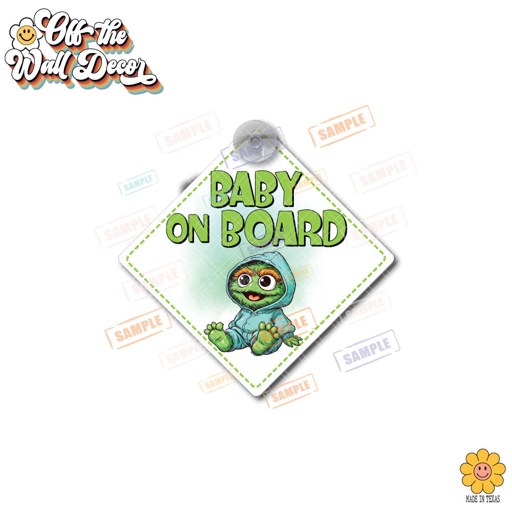 Baby Oscar | Baby on Board | Suction Cup Sign, Magnet OR Vinyl Decal Sticker