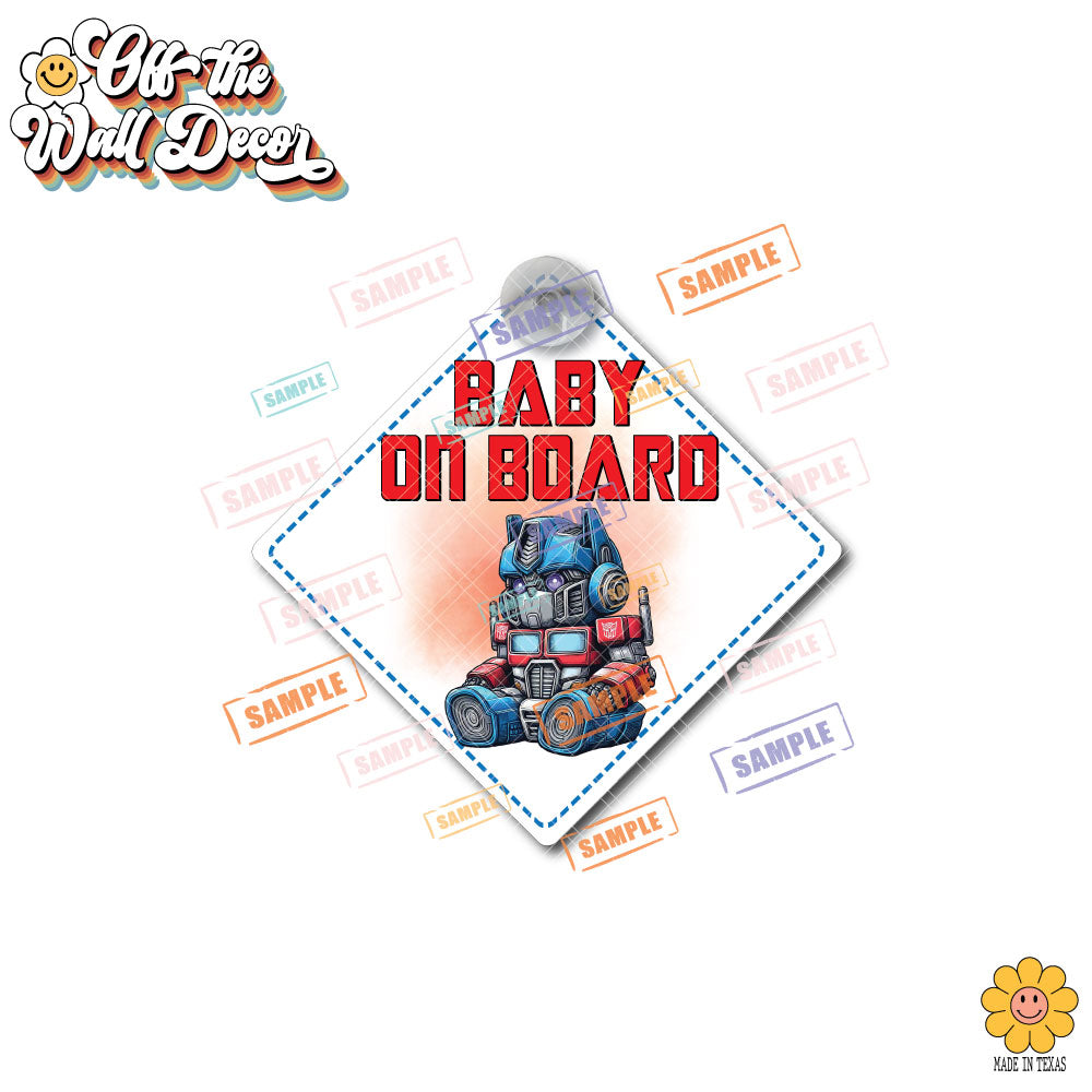 Baby Optimus Prime | Baby on Board | Vinyl Decal Sticker