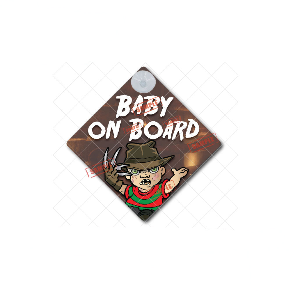 Baby Freddy | Baby on Board | Suction Cup Sign, Magnet OR Vinyl Decal Sticker