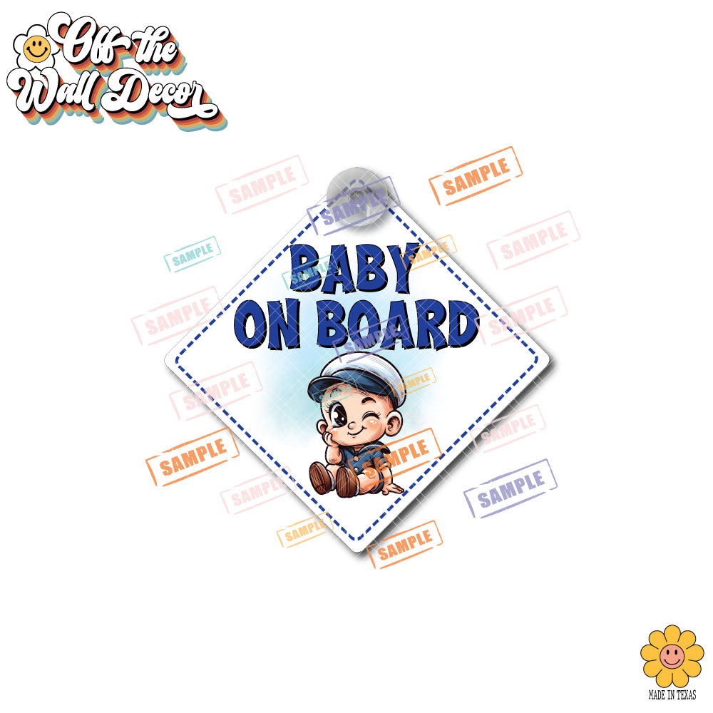 Baby Popeye | Baby on Board | Suction Cup Sign, Magnet OR Vinyl Decal Sticker