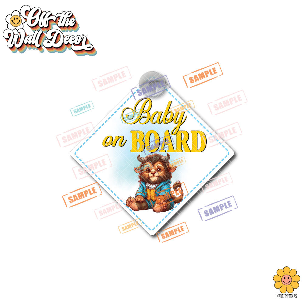 Baby Beast | Baby on Board | Suction Cup Sign, Magnet OR Vinyl Decal Sticker
