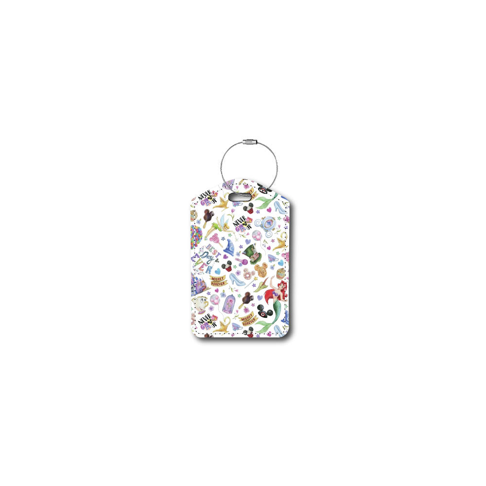 Disney Collage Best Day Ever!, Never Grow Up, Collage Fabric with Ariel | Passport Holder & Luggage Tag
