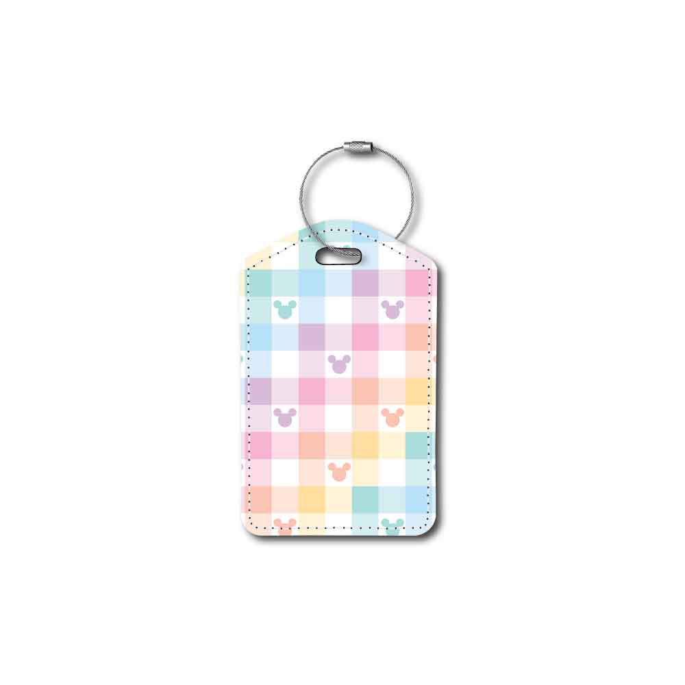 Checkered Mouse Ears Silhouette | Passport Holder & Luggage Tag