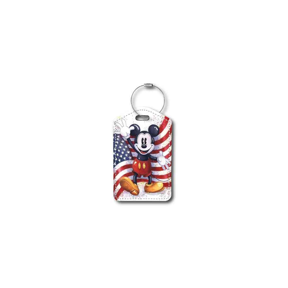 Vintage Mickey US Flag | Passport Holder & Luggage Tag